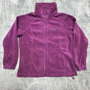 Columbia Women's Benton Springs Full Zip Fleece Jacket Size‎ 1X Purple Outdoor